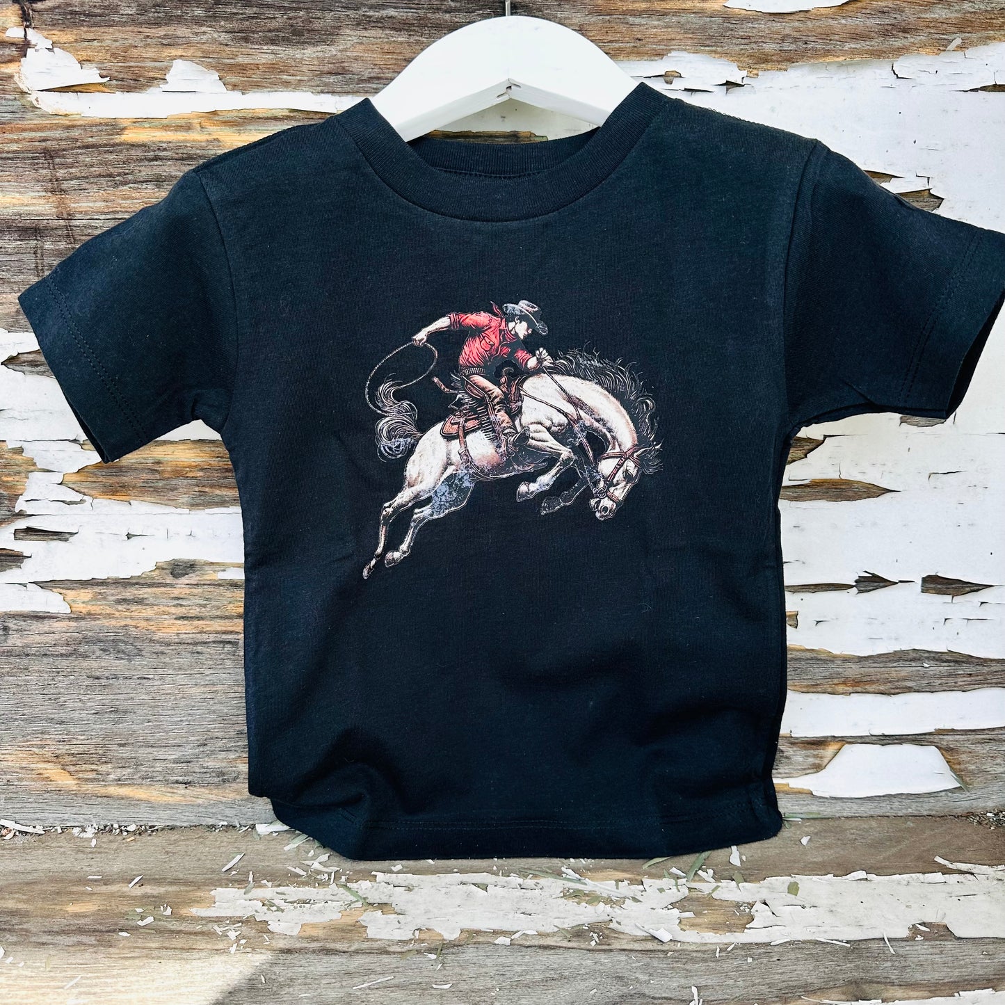 Bucking Horse Black Tee- Toddler & Youth