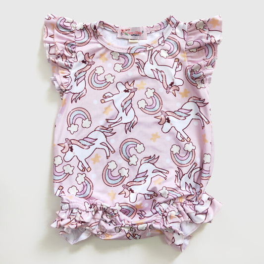 CC Unicorns & Rainbows Baby Romper