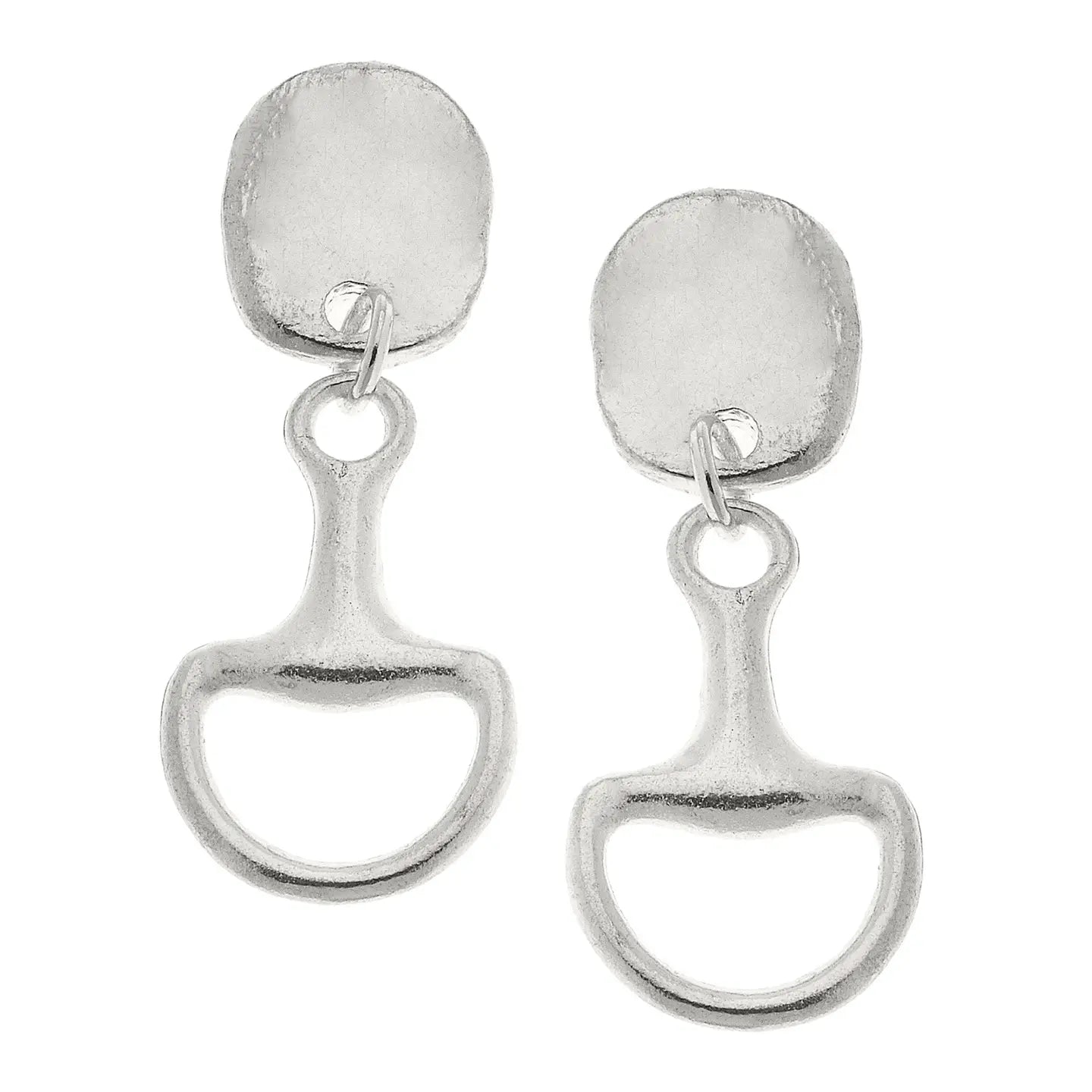 Susan Shaw Silver Horse Bit Earrings