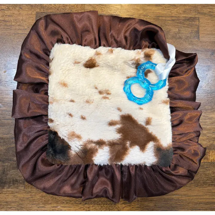 Cow Print Minky Teether