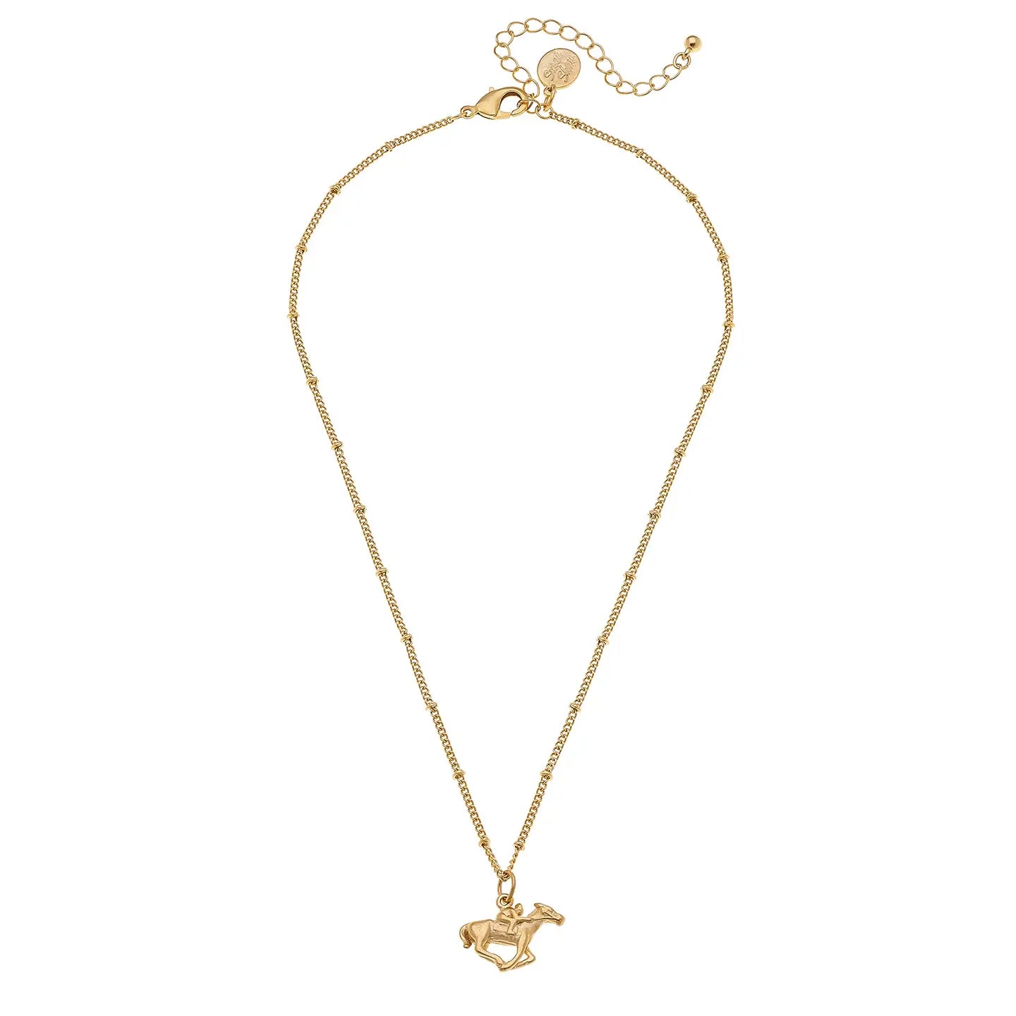 Susan Shaw Gold Dainty Racehorse Necklace