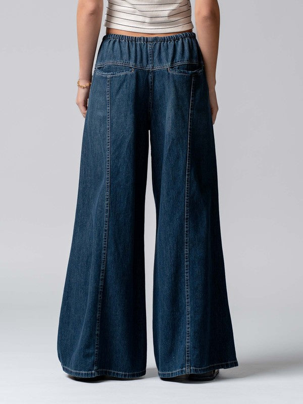 Wide Leg Dark Denim Lounge Pants