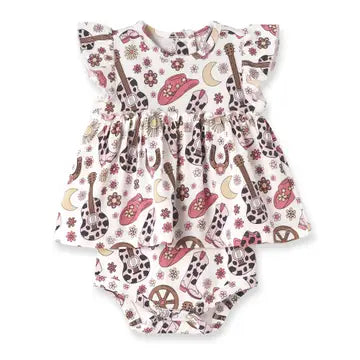 Cowgirl Cutie Bamboo Skirted Bodysuit