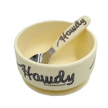 Howdy Silicone Suction Cup Bowl & Spoon