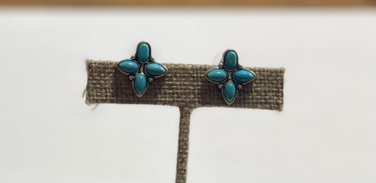 Four Turquoise Stone Studs