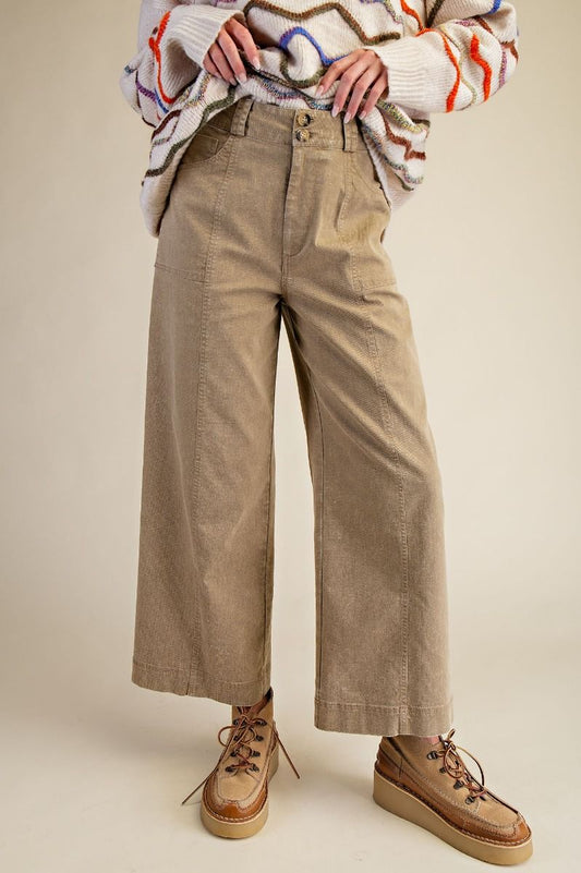 Golden Kiwi Washed Stretch Woven Pants