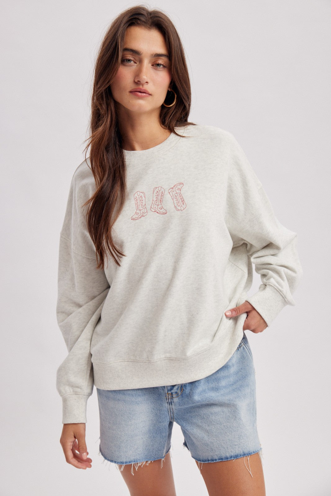 Western Boots Graphic Sweatshirt