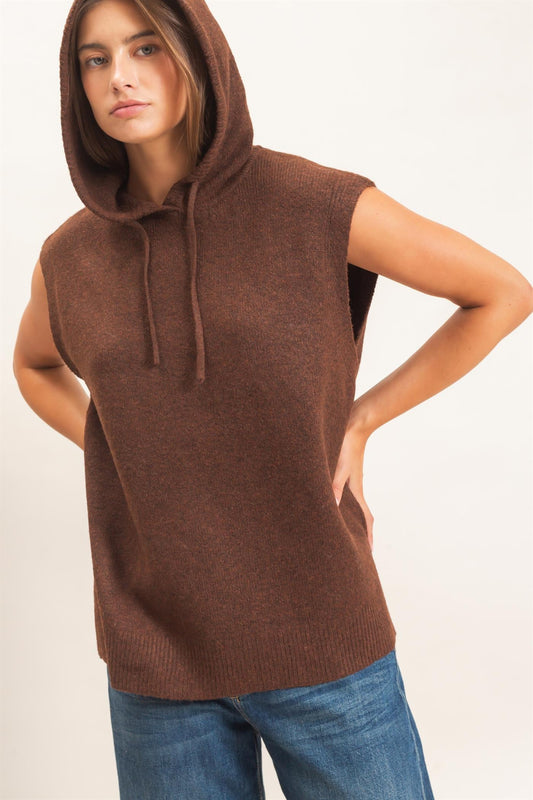 Sleeveless Hoodie Sweater