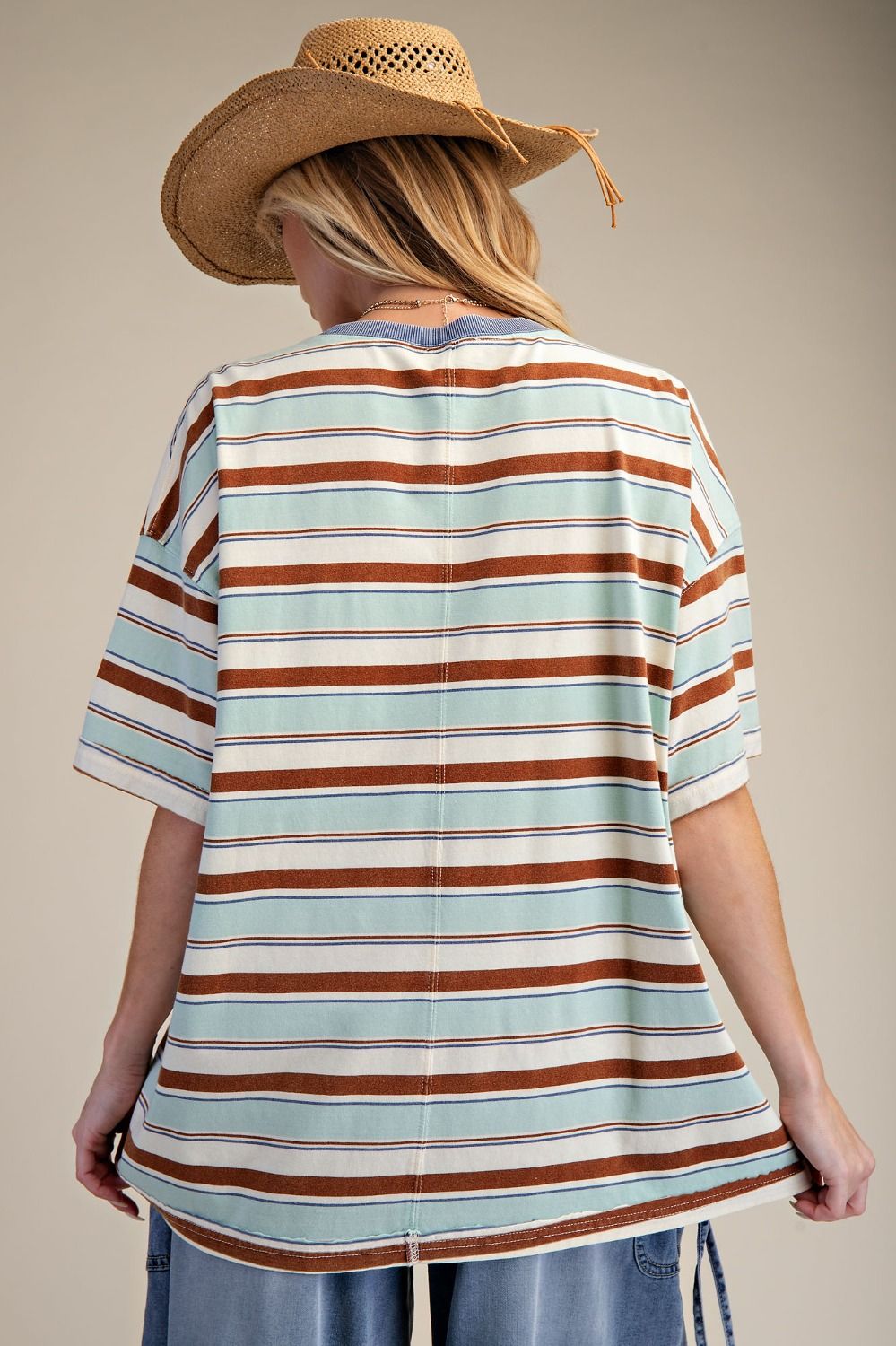 Stripe Washed Boxy Top