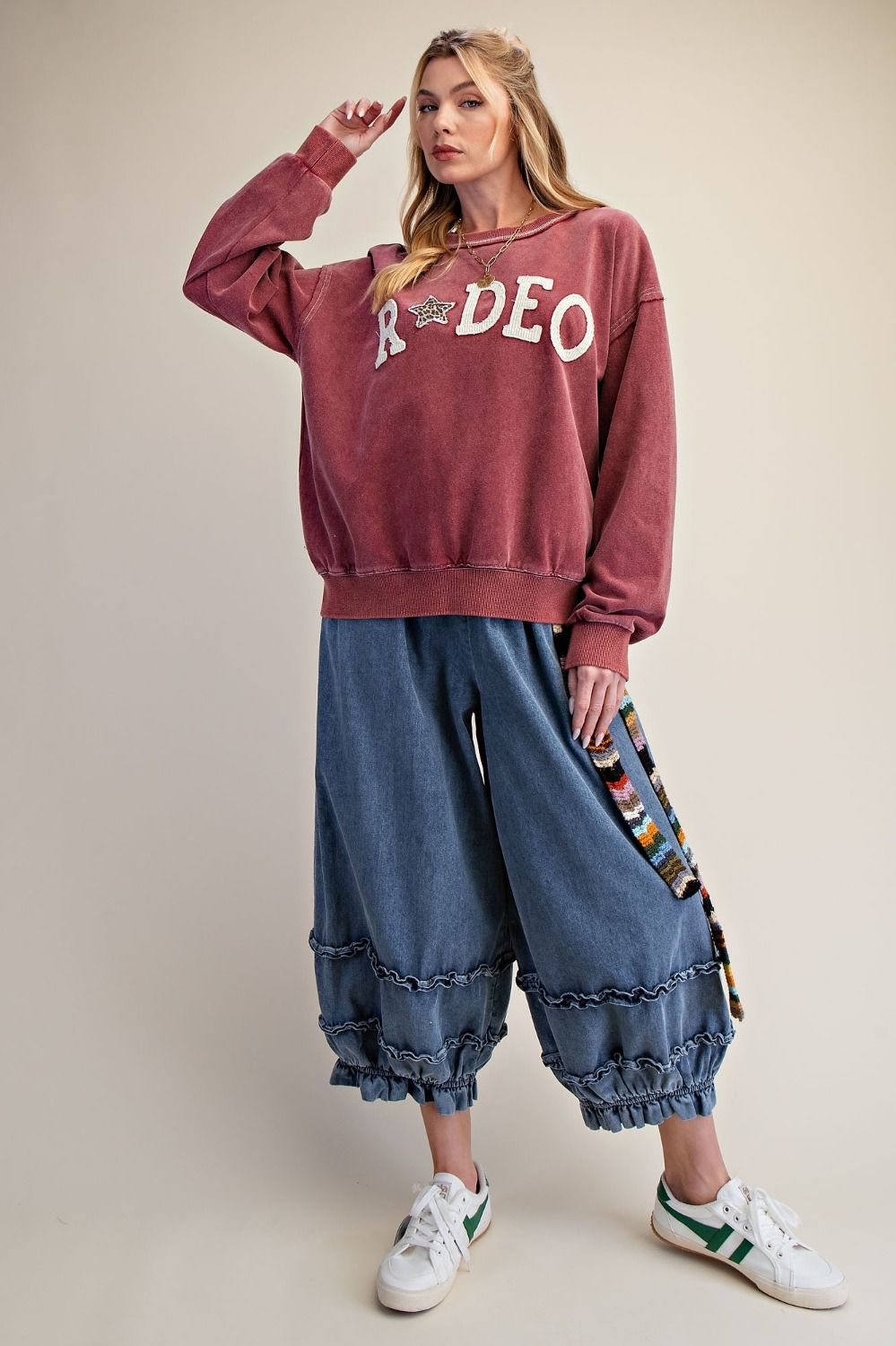 Rodeo Patch Mineral Washed Terry Pullover