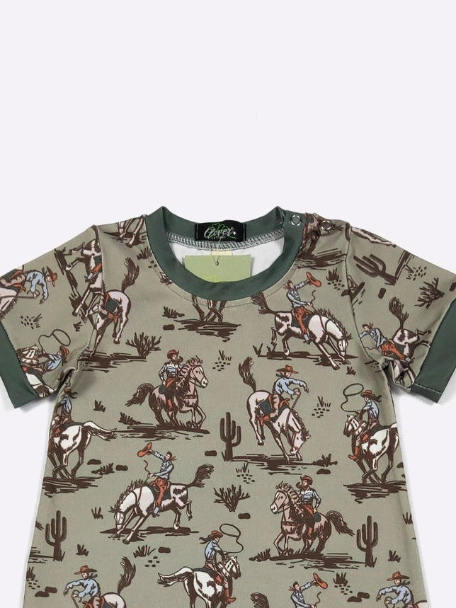 Army Lasso Boys Romper