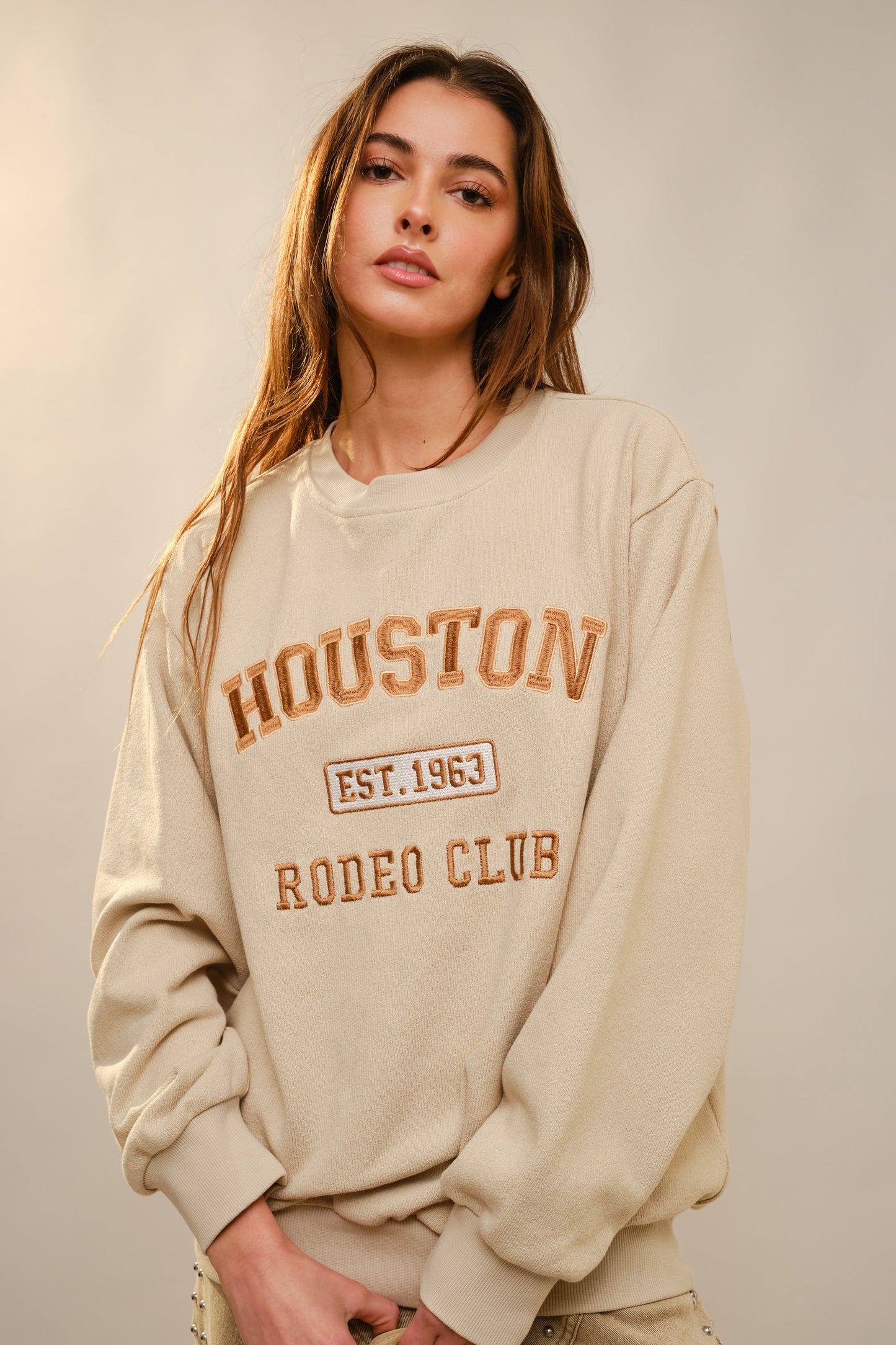 Houston Rodeo Club Embroidered Sweatshirt