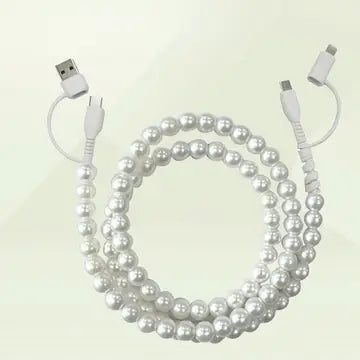 Faux Pearl Charging Cable