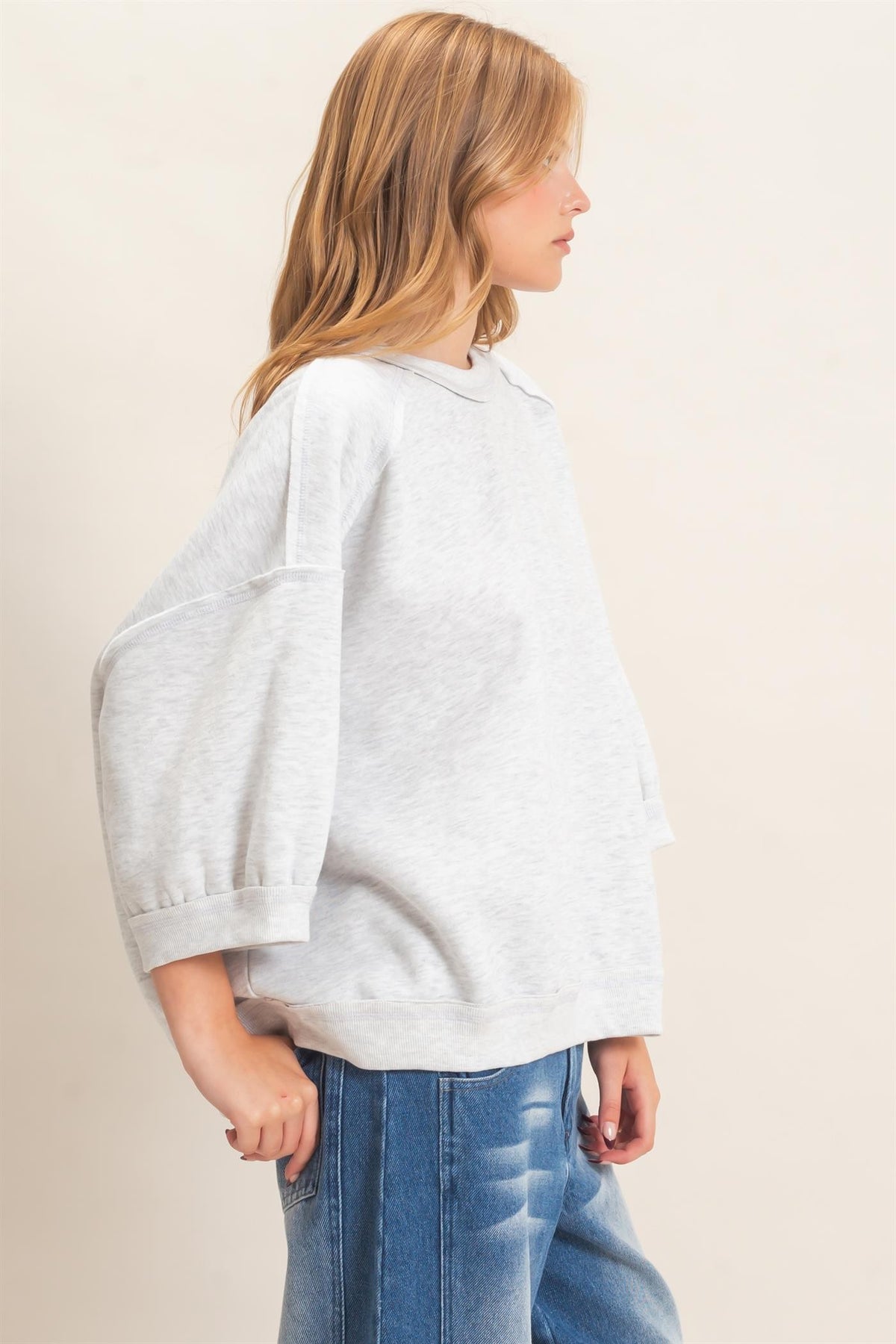 Raglan Sleeve Oversized Sweatshirt