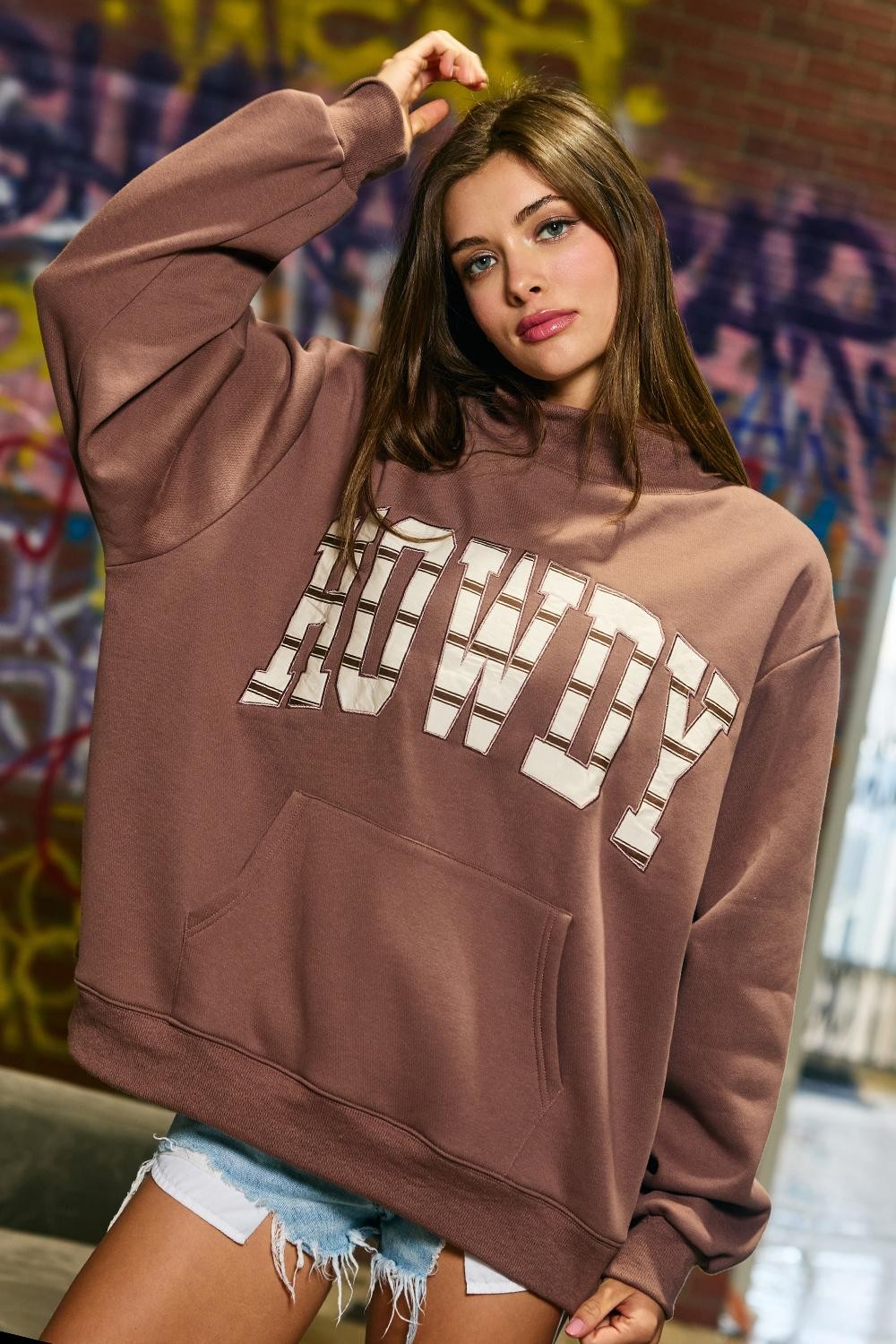 Embroidered Howdy Applique Sweatshirt