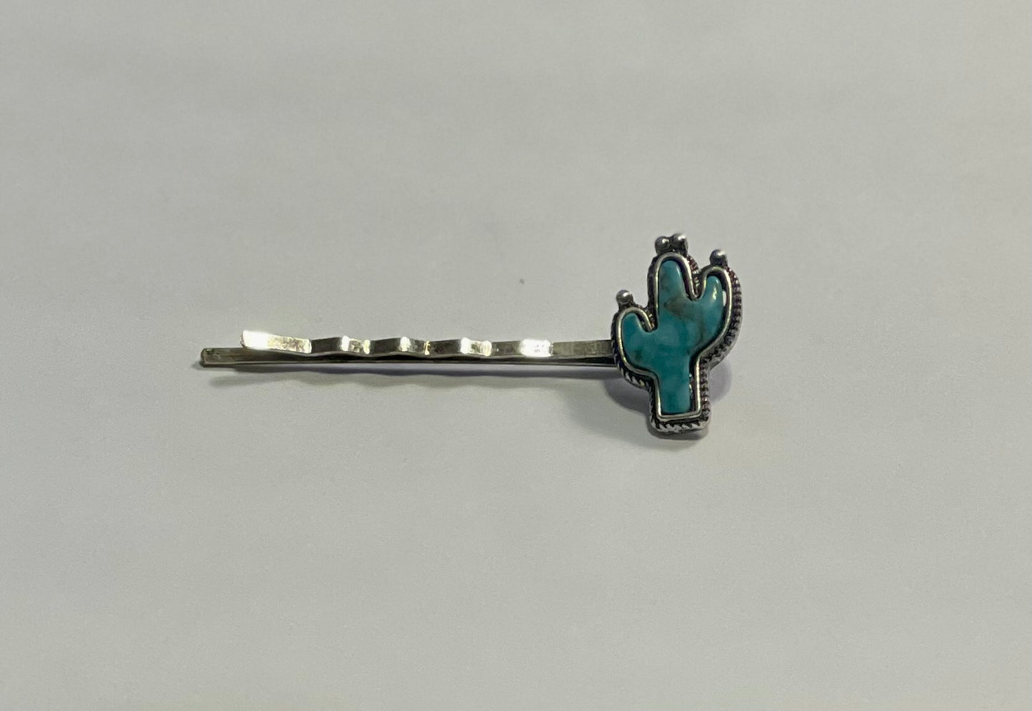 Turquoise Cactus Hair Pin