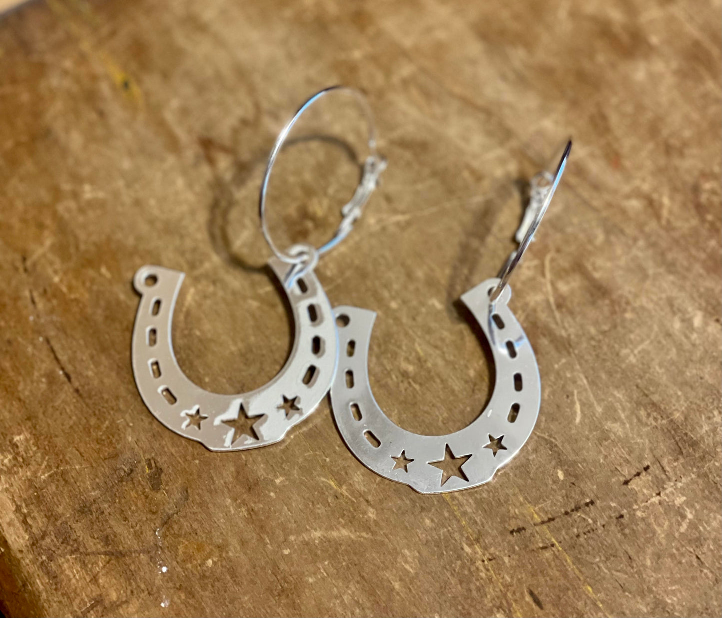 Junkyard Cowgirl Horseshoe Hoop Earrings