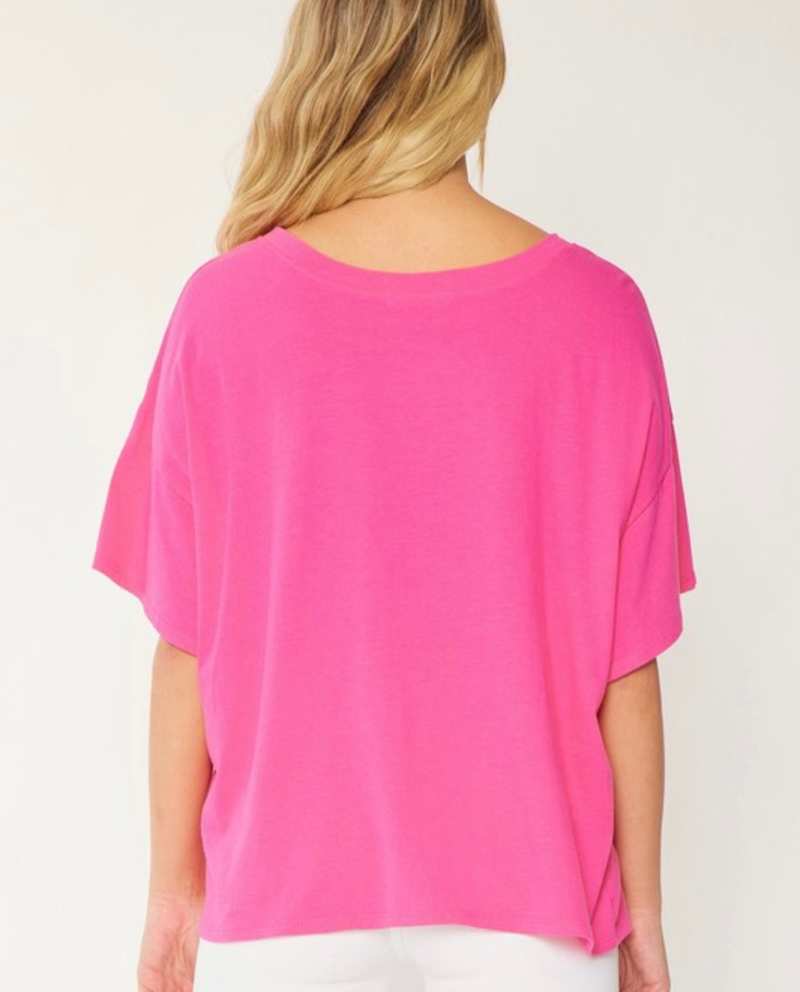 Slouchy Tee in Hot Pink