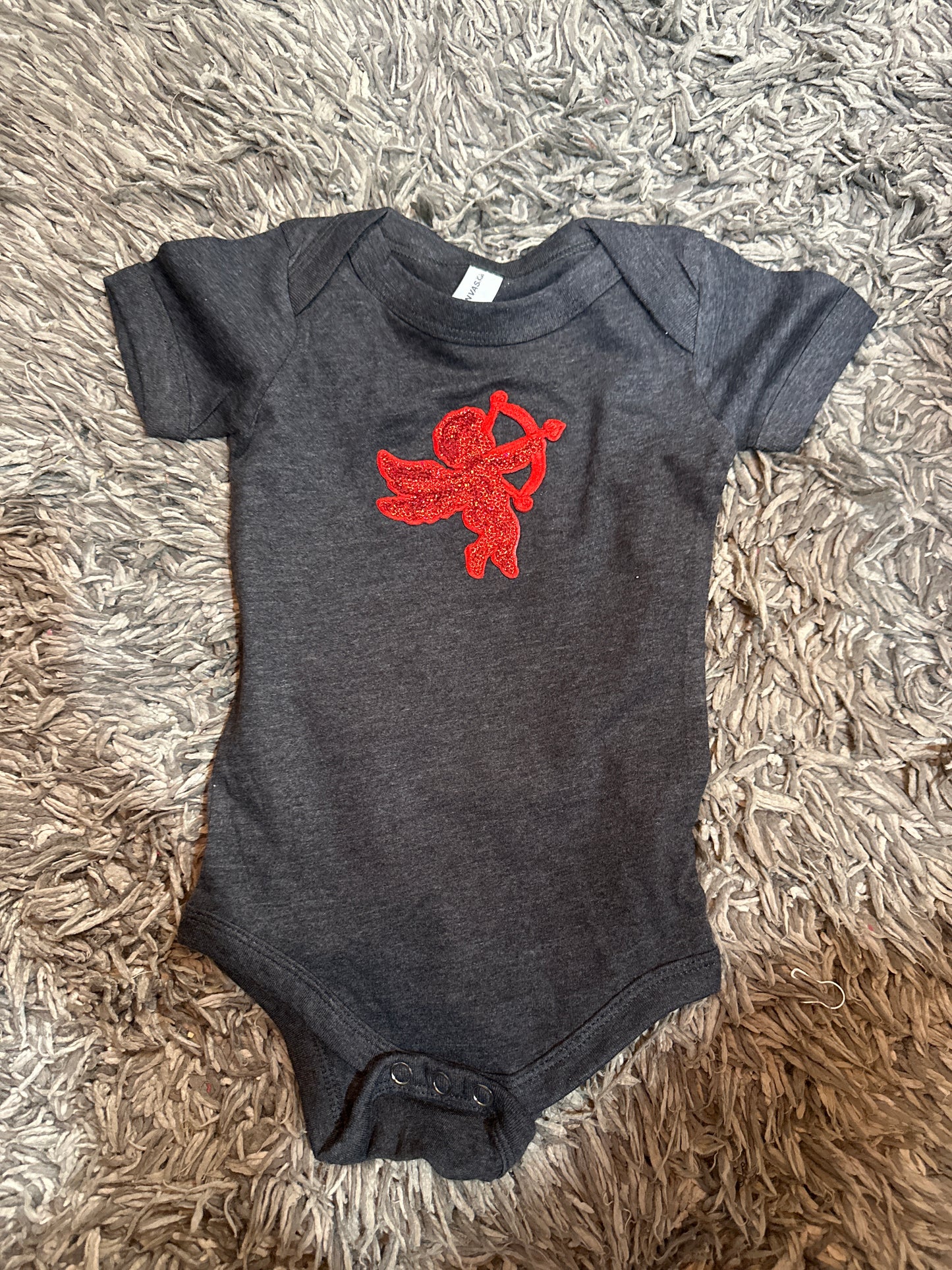 Infant Red Sequin Cupid Onesie