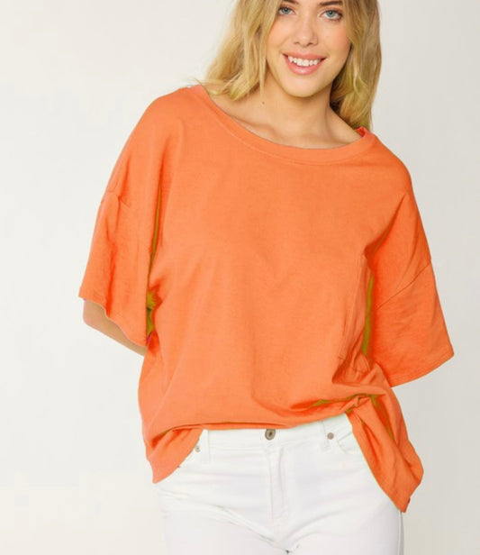 Slouchy Tee in Orange