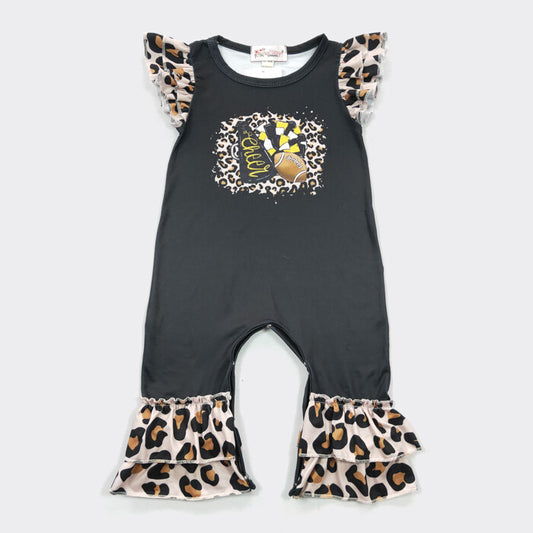 Cheetah Cheerleader Baby Romper