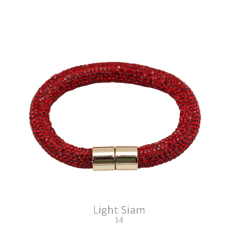 Light Siam Magnetic Rhinestone Bracelet