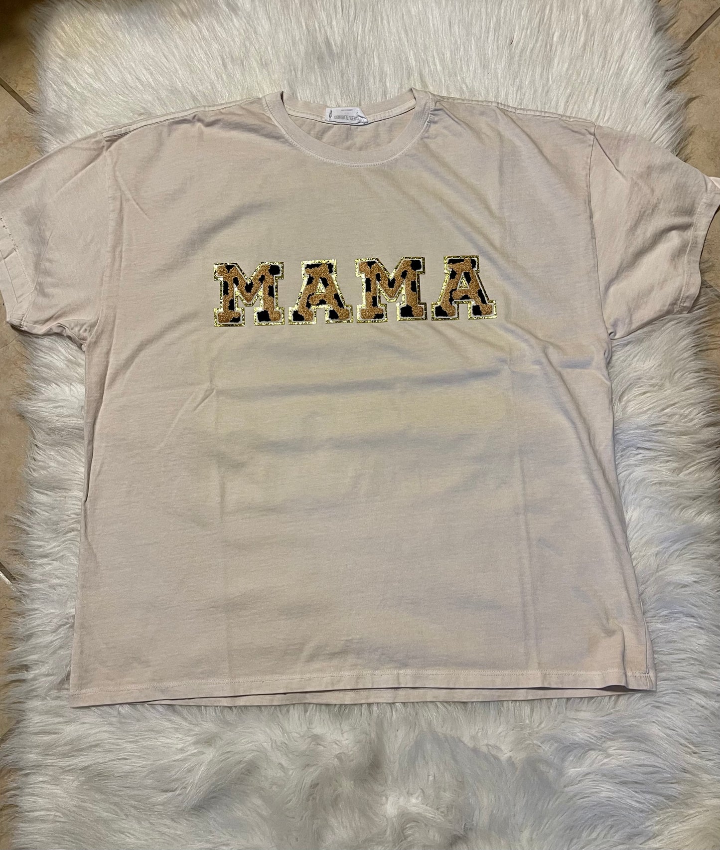 Oversized Cream 'Mama' Tee