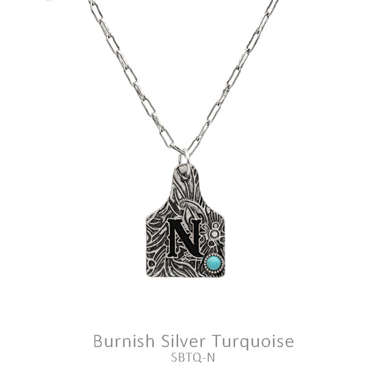 Cattle Tag Initial Necklace