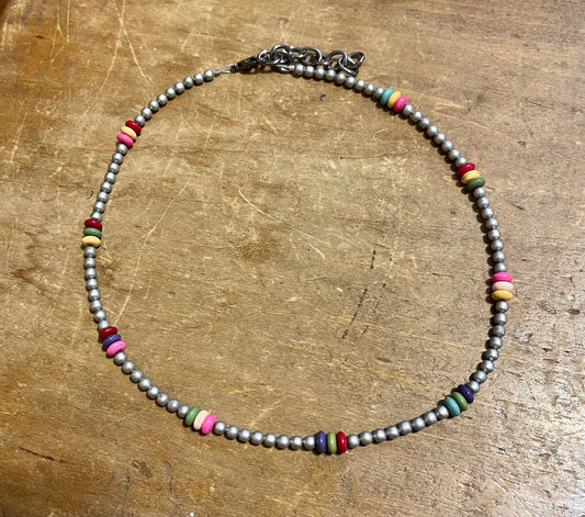Multi-Color Stone Necklace