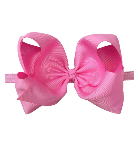 Geranium Pink Bow Headband