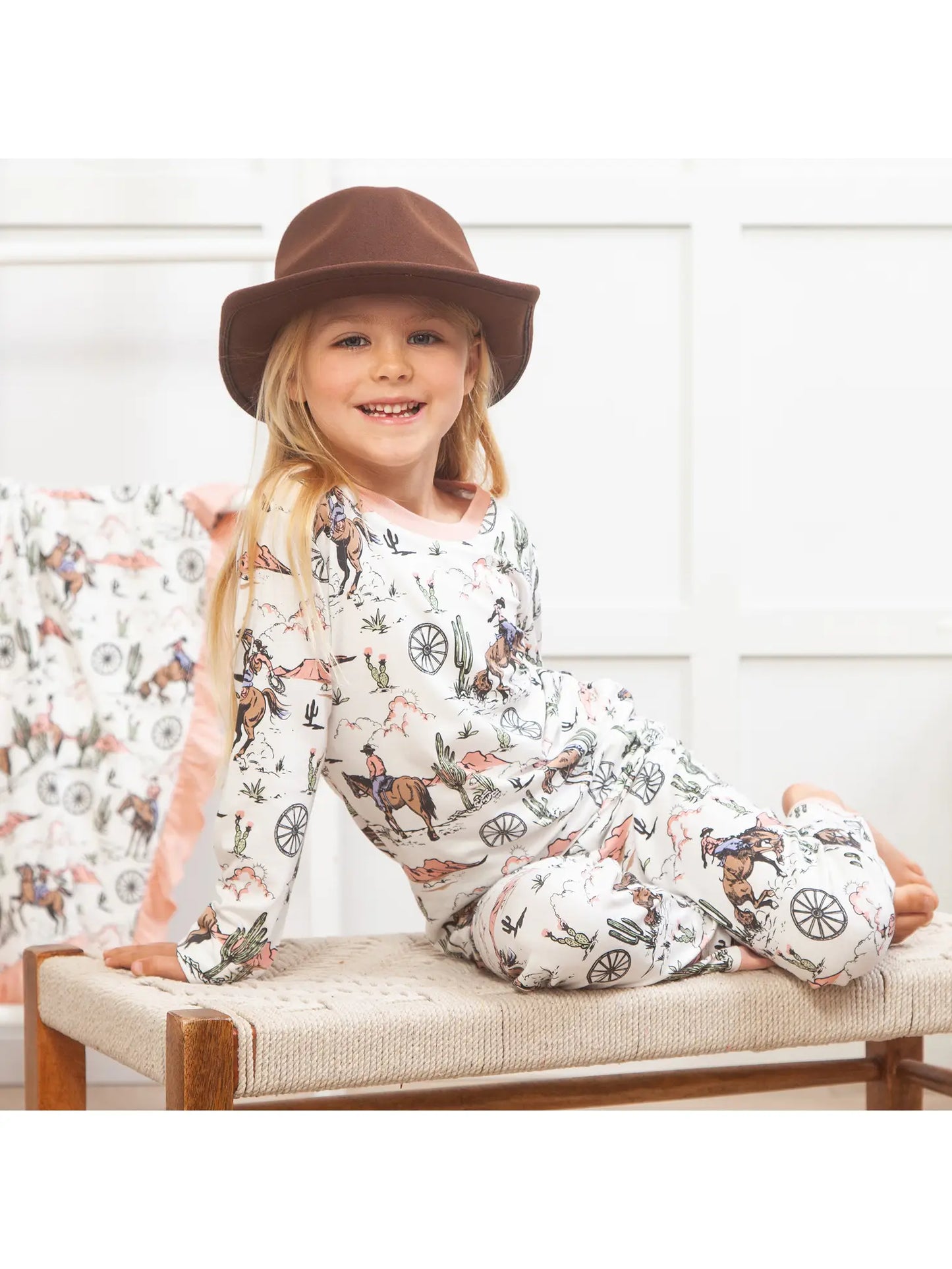 Girl's On the Range Bamboo Pajama Set