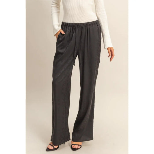 Black Leopard Print Lounge Pants