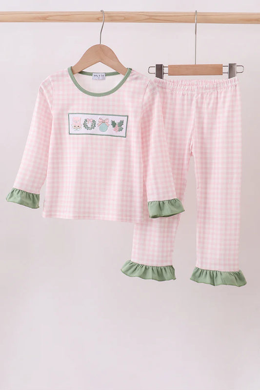 Pink Nutcracker Gingham PJ Set