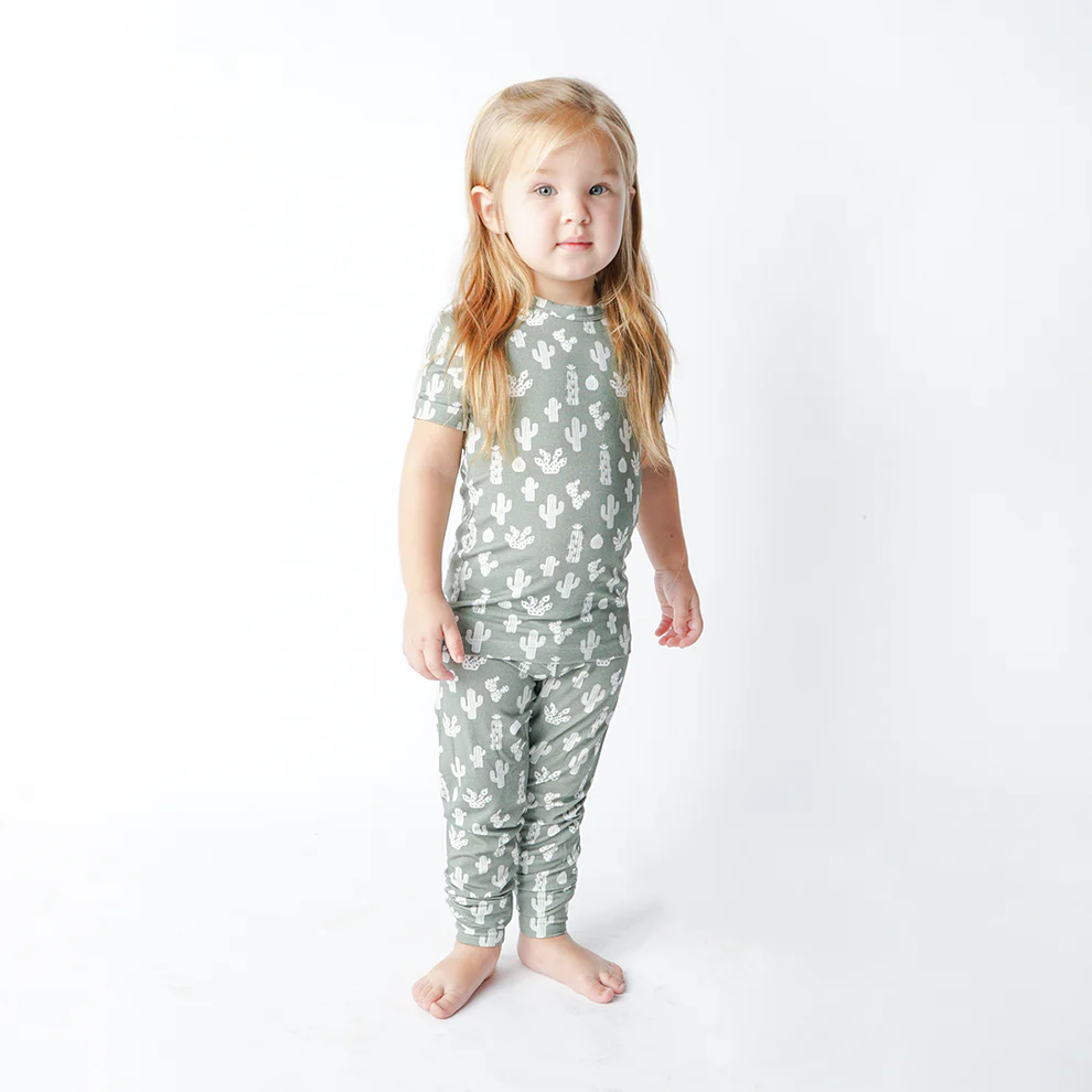 Stay Sharp Bamboo Two-Piece Short Sleeve Kids Pajama Set