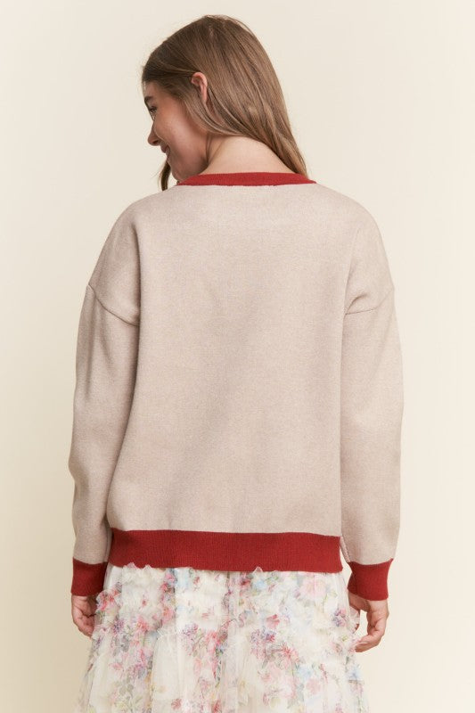 Dachshund Color Block Sweater