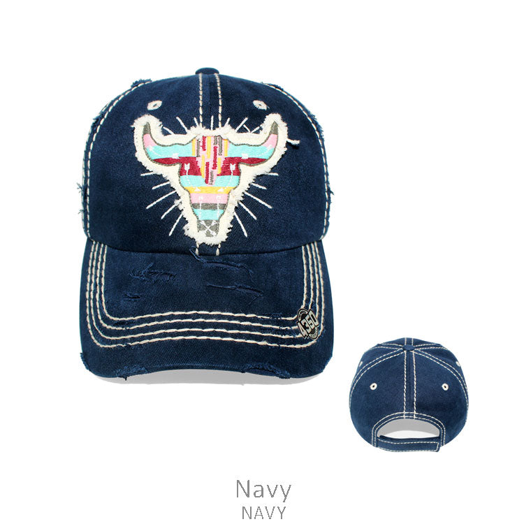 Navy Steer Ball Cap