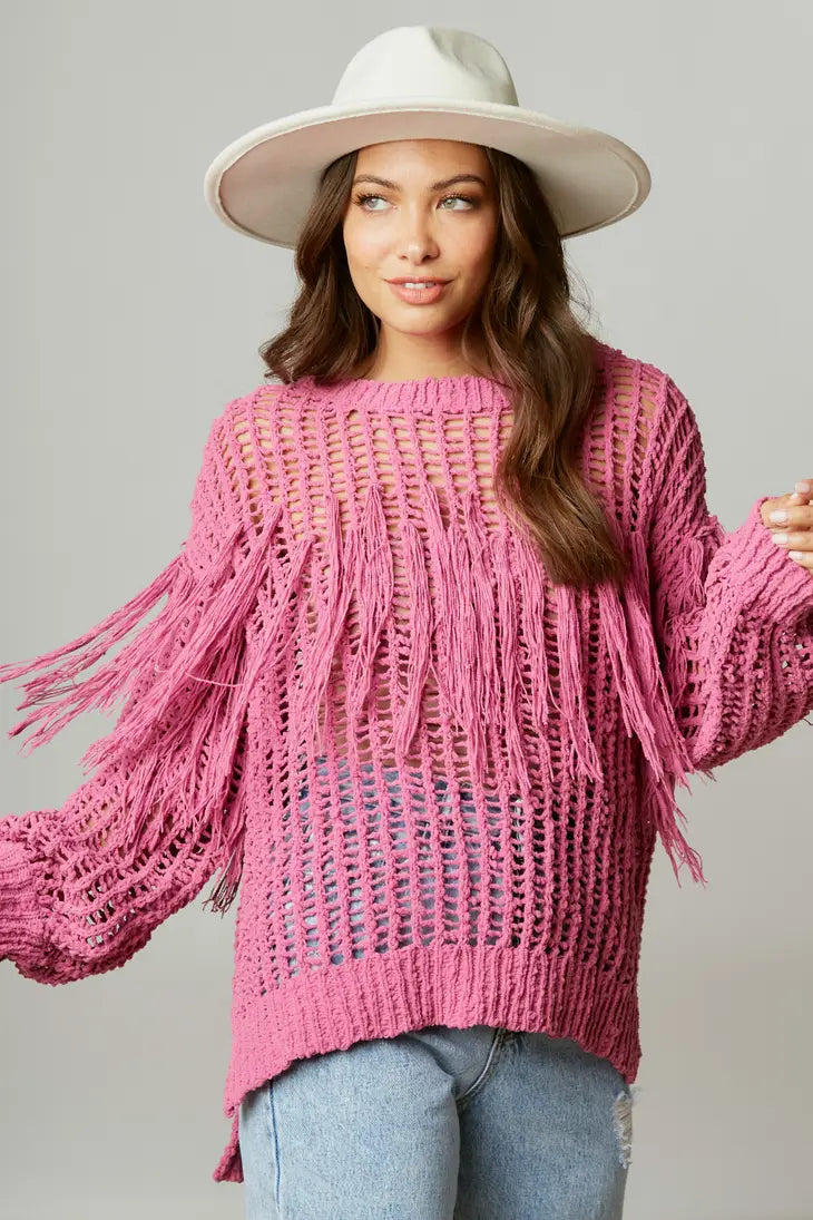 Orchid Open Stitch Sweater