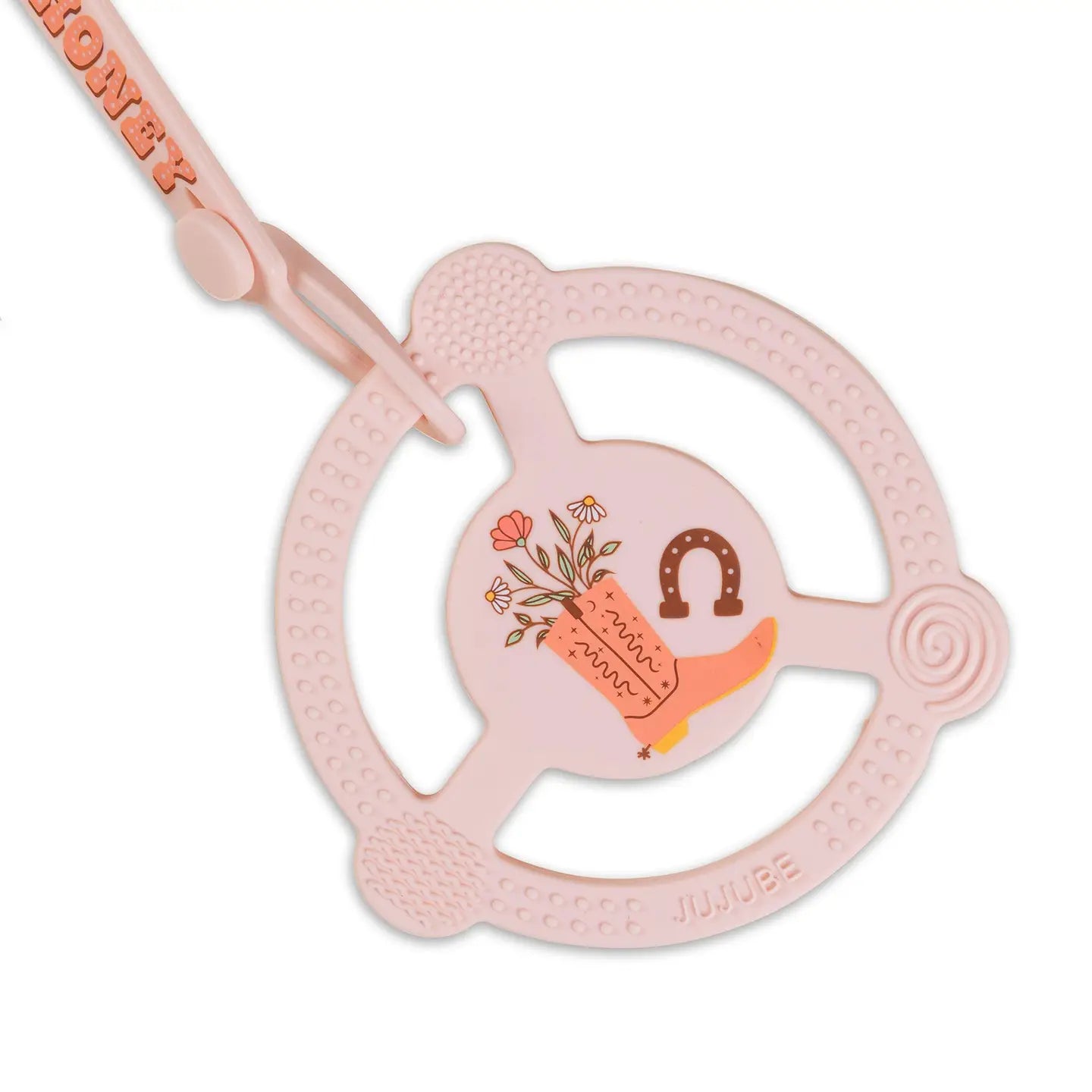 Bloomin' Boot Silicone Teether Ring & Clip