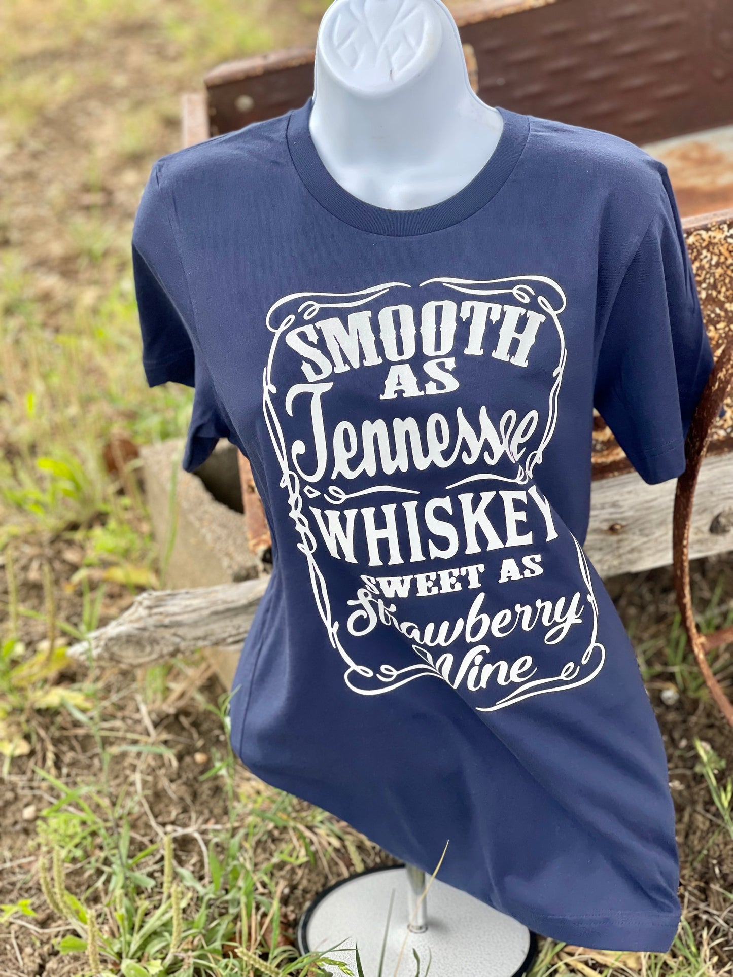 Smooth As Tennessee Whiskey Navy Tee