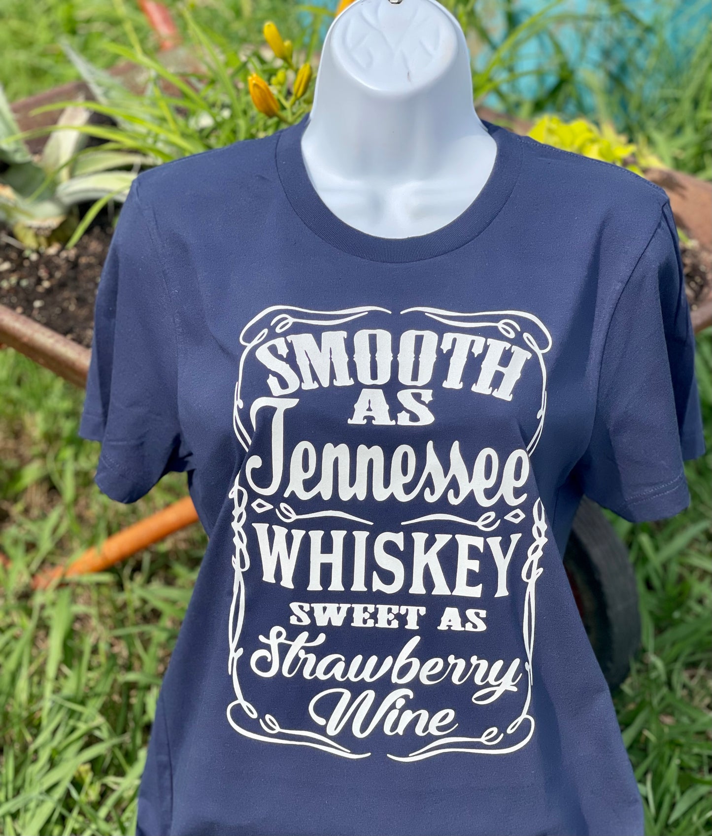 Smooth As Tennessee Whiskey Navy Tee