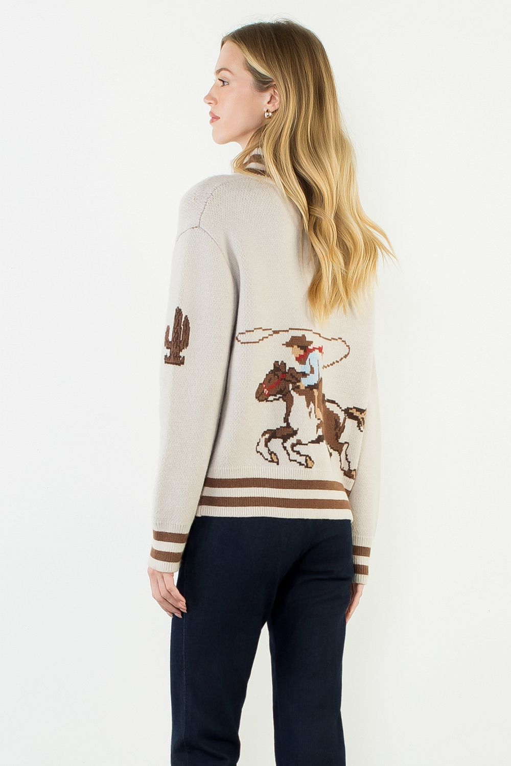 Quarter Zip Cowboy Roping Sweater