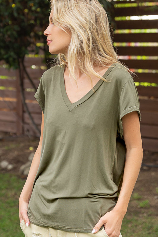 Super Soft Olive Basic Tee