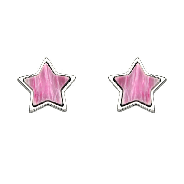 Pink Stone Star Studs