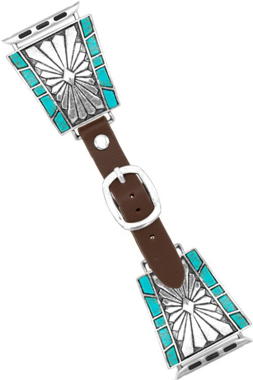 Silver & Turquoise Watchband