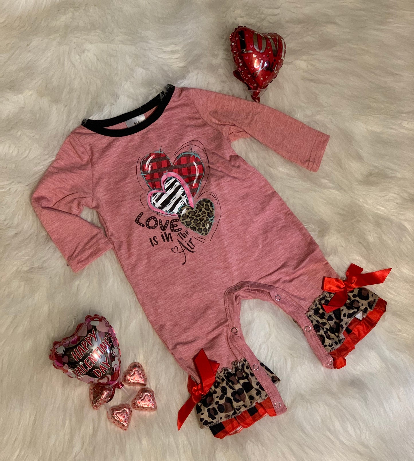 Girls Love Is In The Air Romper