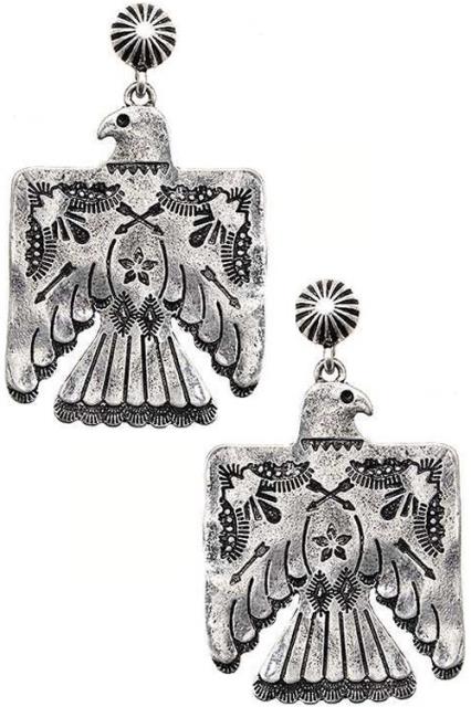 Aztec Silver Thunderbird Post Earring