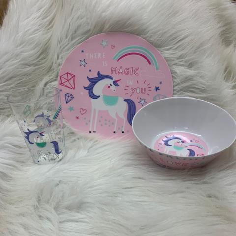 Kids Unicorn - There Is Magic Dish Set