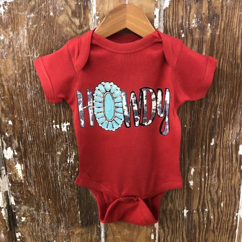 The Red Howdy Onesie