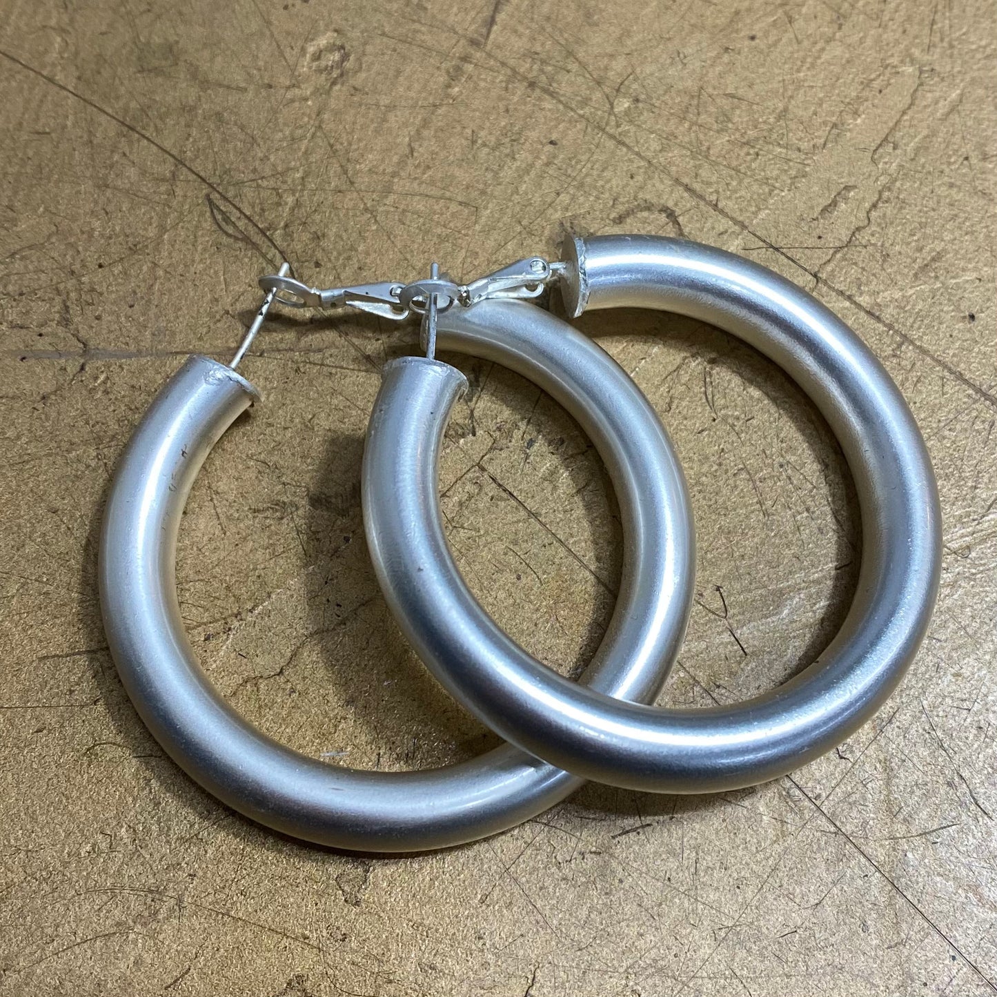 Chunky Small Silver Hoops