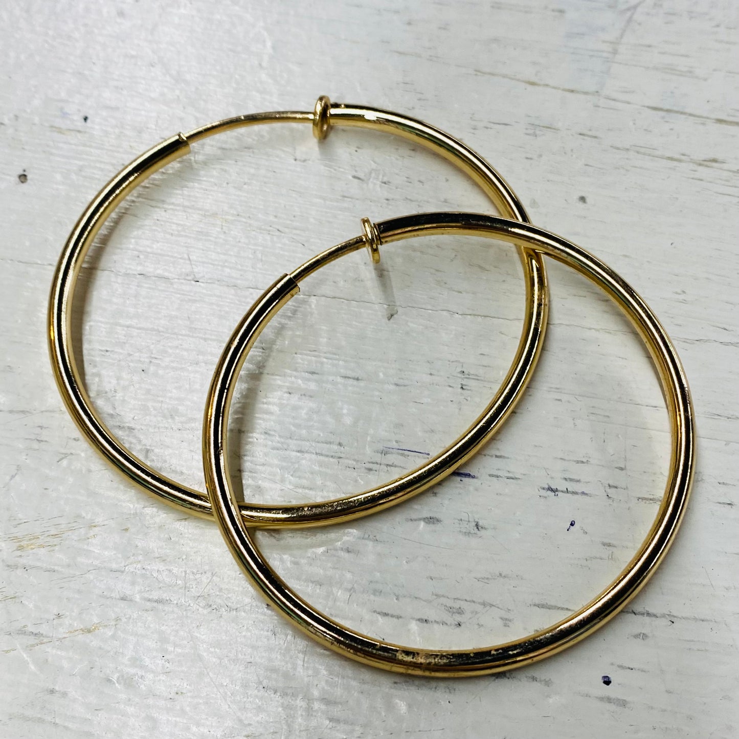 Gold Clip Hoops